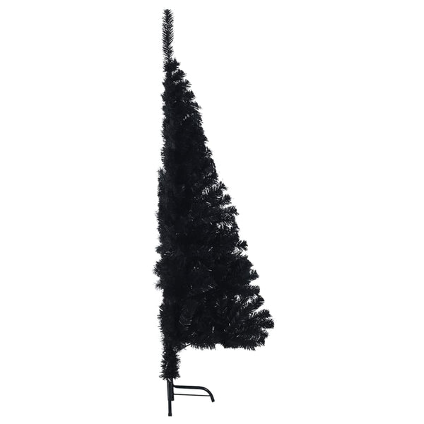 Vidaxl Artificial Half Christmas Tree With Stand Black 120 Cm Pvc Seasonal Decorations