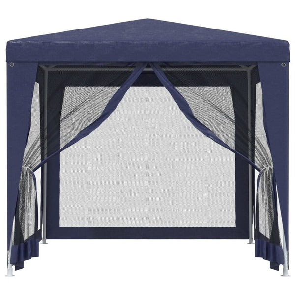 Party Tent With 4 Mesh Sidewalls Blue 2.5X2.5 Hdpe