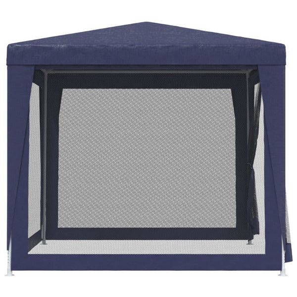 Party Tent With 4 Mesh Sidewalls Blue 2.5X2.5 Hdpe