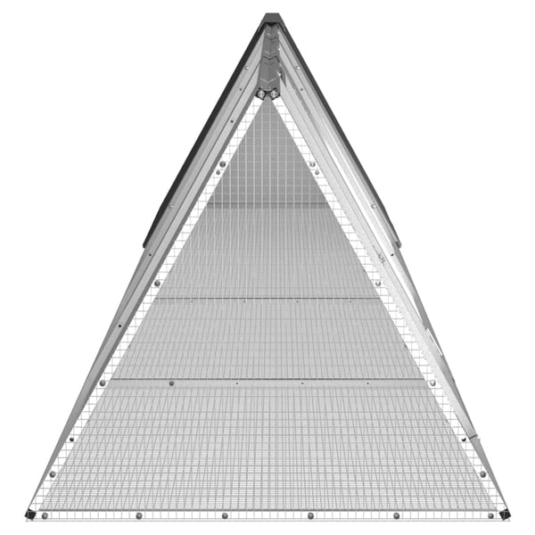 Rabbit Cage Anthracite 403.5X80.5X71 Cm Galvanised Steel Small Animal Cages & Hutches
