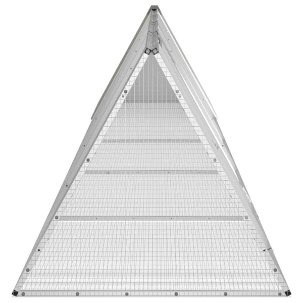 Rabbit Cage Grey 504.5X80.5X71 Cm Galvanised Steel Small Animal Cages & Hutches