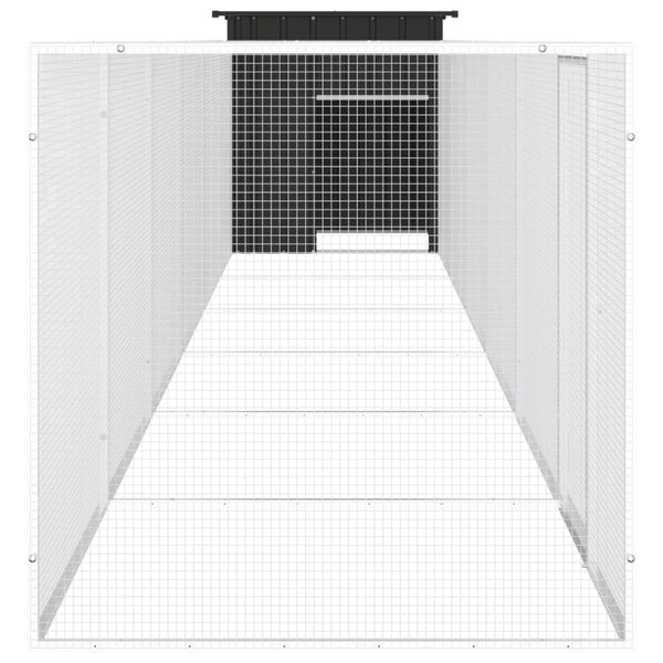 Chicken Cage Anthracite 700X91x100 Cm Galvanised Steel Poultry Cages
