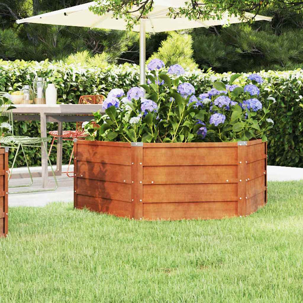 Vidaxl Garden Raised Bed Rusty 129X129x45 Cm Corten Steel Raised Garden Beds