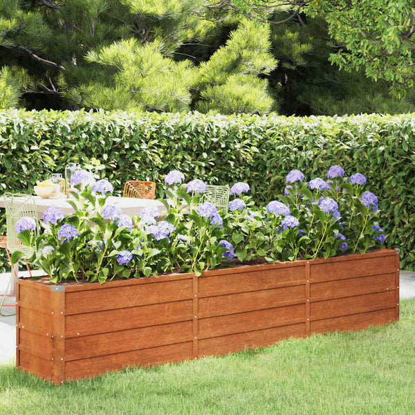 Vidaxl Garden Raised Bed Rusty 240X40x45 Cm Corten Steel Raised Garden Beds