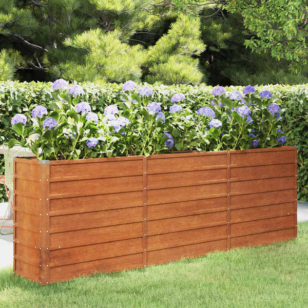 Vidaxl Garden Raised Bed Rusty 240X40x77 Cm Corten Steel Raised Garden Beds
