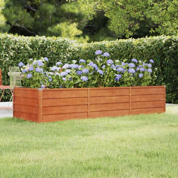 Vidaxl Garden Raised Bed Rusty 240X80x45 Cm Corten Steel Raised Garden Beds