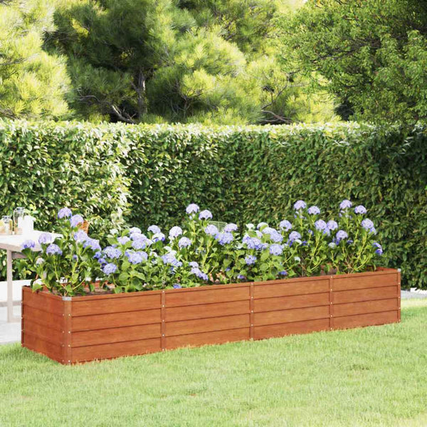 Vidaxl Garden Raised Bed Rusty 320X80x45cm Corten Steel Raised Garden Beds