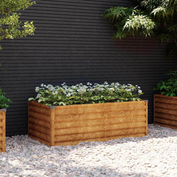 Garden Raised Bed 100X50x36 Cm Corten Steel Raised Garden Beds