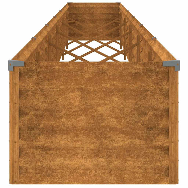 Garden Raised Bed 580X50x36 Cm Corten Steel Raised Garden Beds