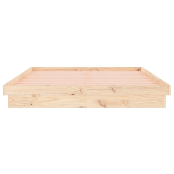 Double Bed Frames Led Bed Frame 137X187 Cm Double Size Solid Wood