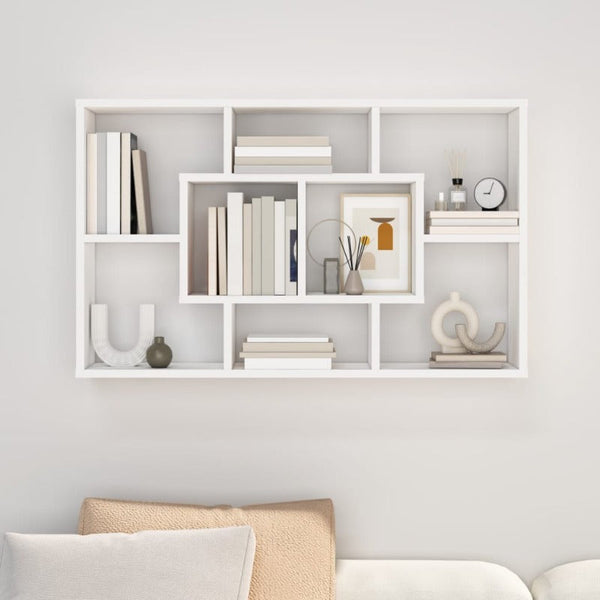 Vidaxl Wall Shelf White 85X16x52.5 Cm Engineered Wood Wall Shelves