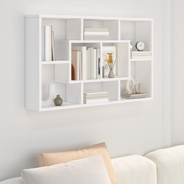 Vidaxl Wall Shelf White 85X16x52.5 Cm Engineered Wood Wall Shelves
