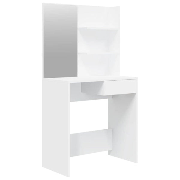 Dressing Table With Mirror White 74.5X40x141 Cm Dressing Tables