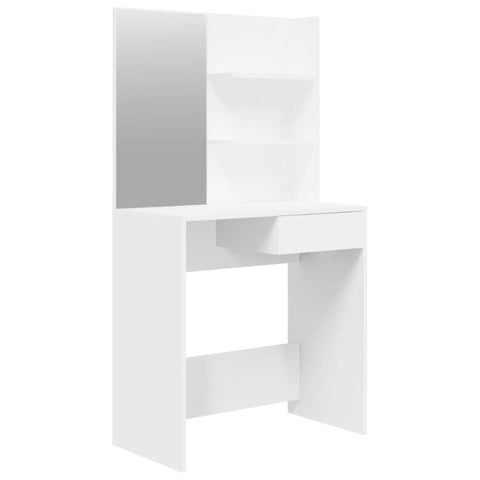Dressing Table With Mirror White 74.5X40x141 Cm Dressing Tables