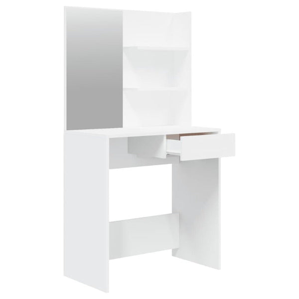 Dressing Table With Mirror White 74.5X40x141 Cm Dressing Tables