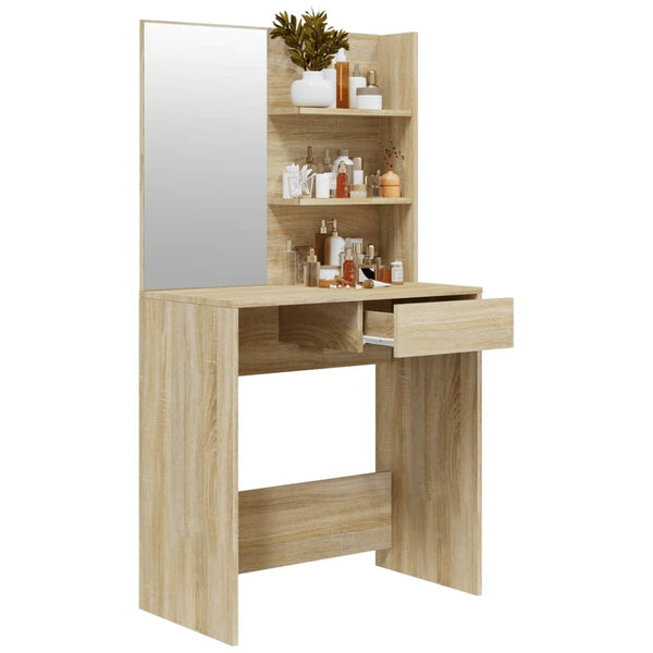 Dressing Table With Mirror Sonoma Oak 74.5X40x141 Cm Dressing Tables