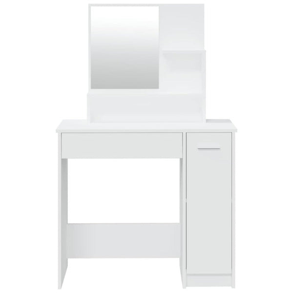 Kids Dressing Tables Dressing Table With Mirror White 86.5X35x136 Cm