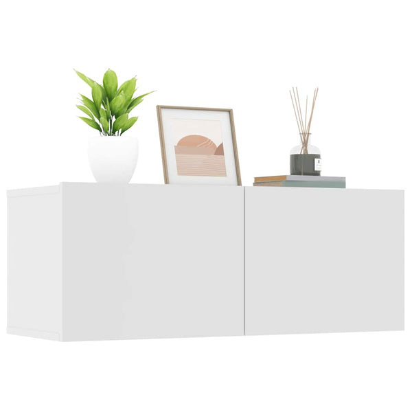 Tv Cabinets 2 Pcs White 80X30x30 Cm Engineered Wood Tv Stands & Entertainment Units