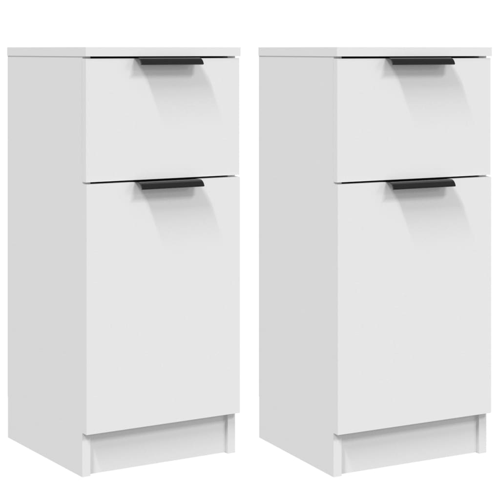 Sideboards 2 Pcs White 30X30x70 Cm Engineered Wood Sideboards & Buffets