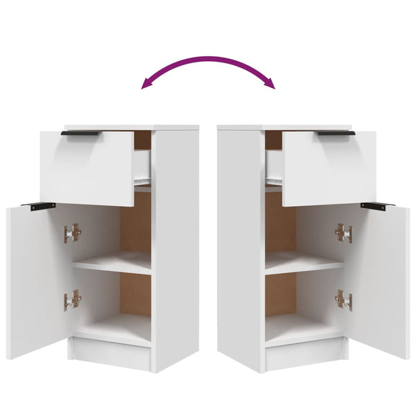 Sideboards 2 Pcs White 30X30x70 Cm Engineered Wood Sideboards & Buffets
