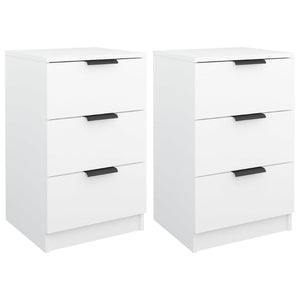 Bedside Cabinets 2 Pcs White 40X36x65 Cm