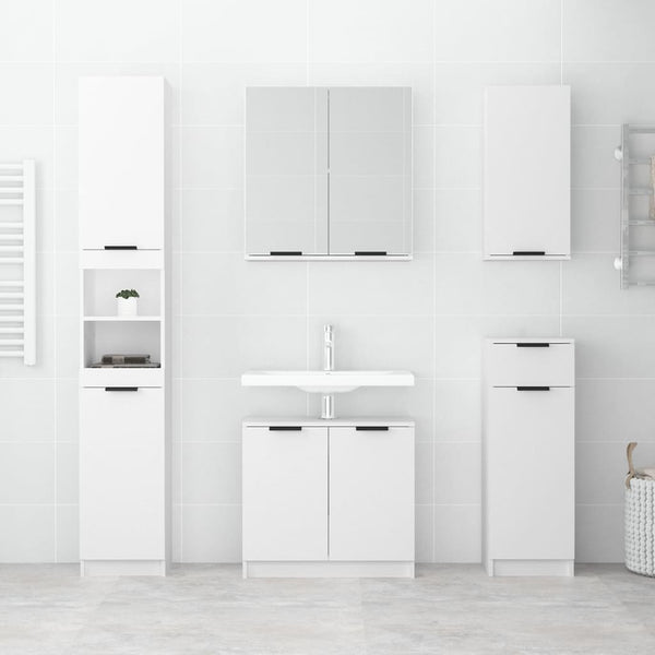 Wall Mounted Bathroom Cabinet White 32X20x67 Cm Cabinets & Cupboards