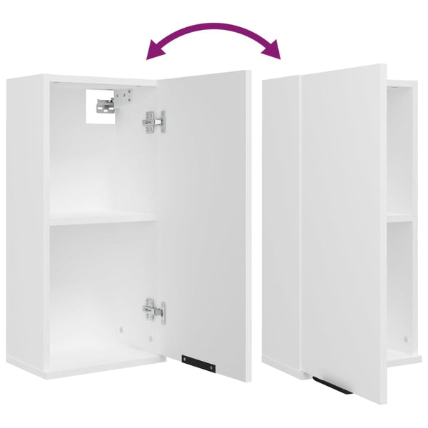Wall Mounted Bathroom Cabinet White 32X20x67 Cm Cabinets & Cupboards