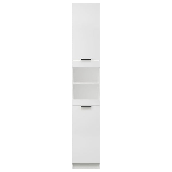 Bathroom Cabinets Bathroom Cabinet White 32X34x188.5 Cm Engineered Wood