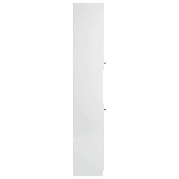 Bathroom Cabinet White 32X34x188.5 Cm Engineered Wood Bathroom Cabinets