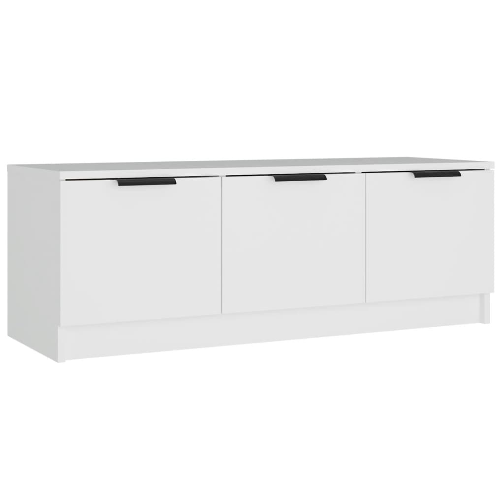 Tv Cabinet White 102X35x36.5 Cm Engineered Wood Tv Stands & Entertainment Units