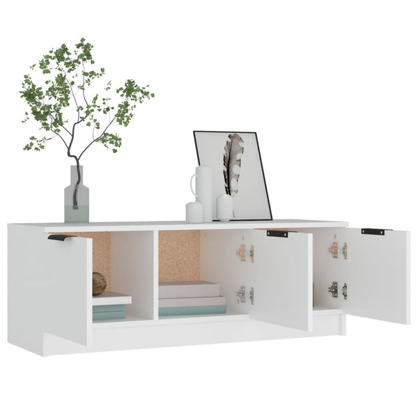 Tv Cabinet White 102X35x36.5 Cm Engineered Wood Tv Stands & Entertainment Units