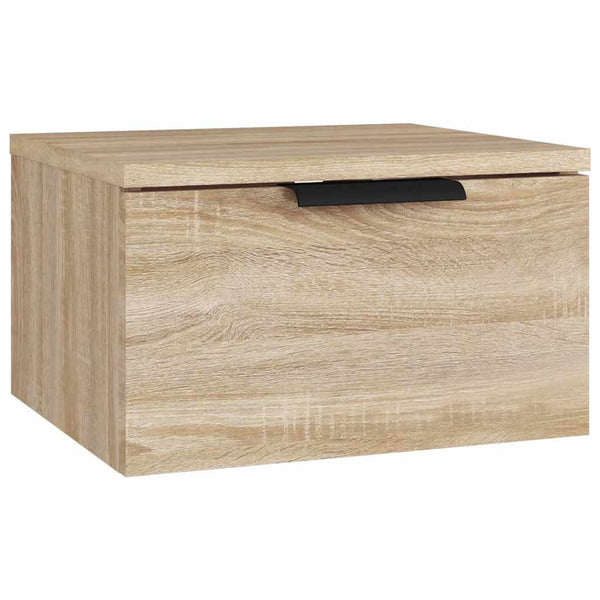 Vidaxl Wall Mounted Bedside Cabinets 2 Pcs Sonoma Oak 34X30x20 Cm Side Tables