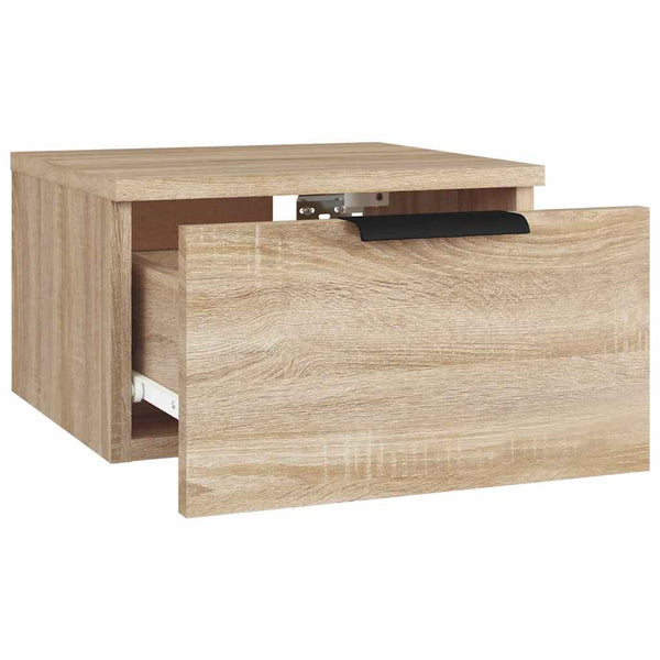 Vidaxl Wall Mounted Bedside Cabinets 2 Pcs Sonoma Oak 34X30x20 Cm Side Tables