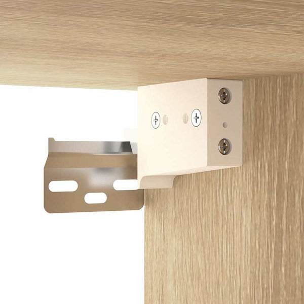 Vidaxl Wall Mounted Bedside Cabinets 2 Pcs Sonoma Oak 34X30x20 Cm Side Tables
