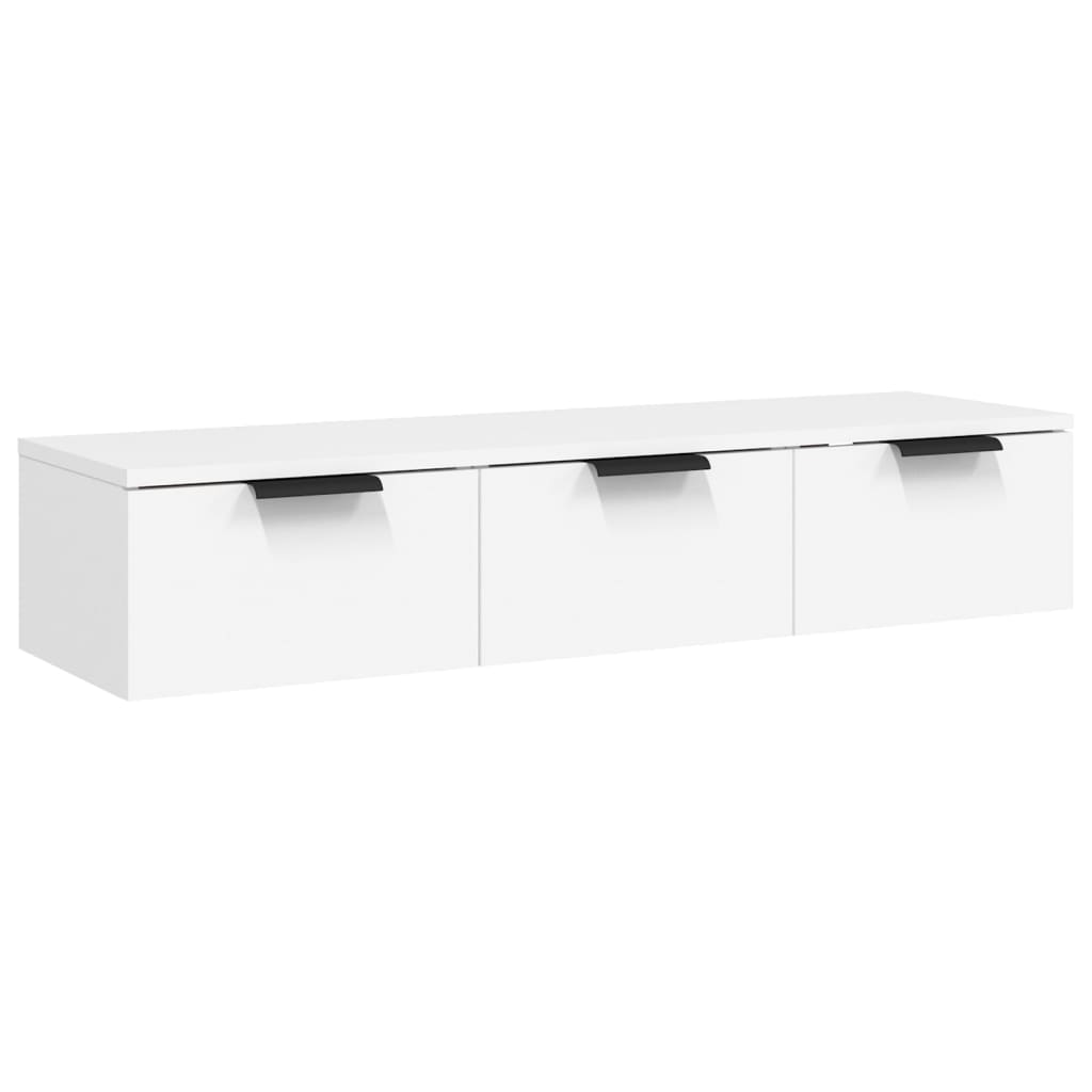 Wall Cabinet White 102X30x20 Cm Engineered Wood Wall Shelves