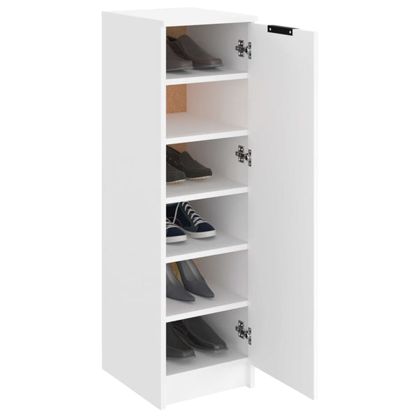 Shoe Cabinet White 30X35x100 Cm Engineered Wood Shoe Cabinets