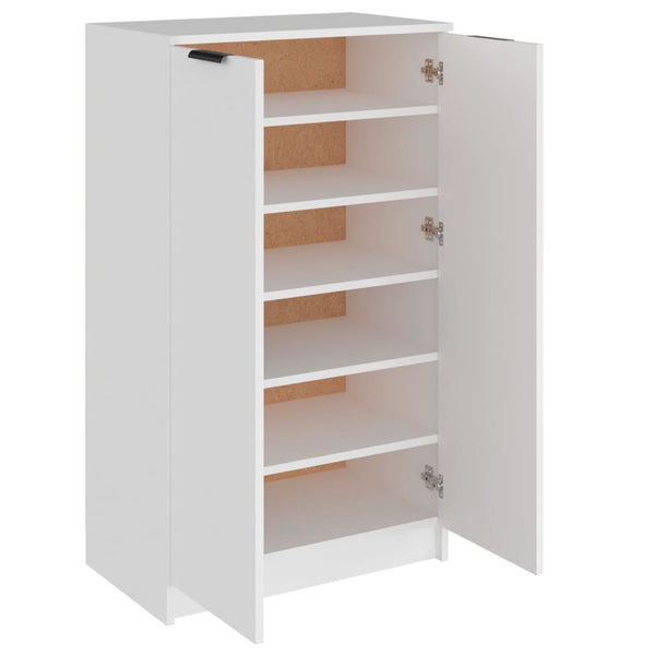 Shoe Cabinet White 59X35x100 Cm Engineered Wood Shoe Cabinets
