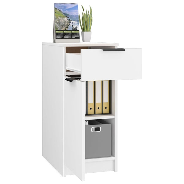Desk Cabinet White 33.5X50x75 Cm Engineered Wood Filing Cabinets
