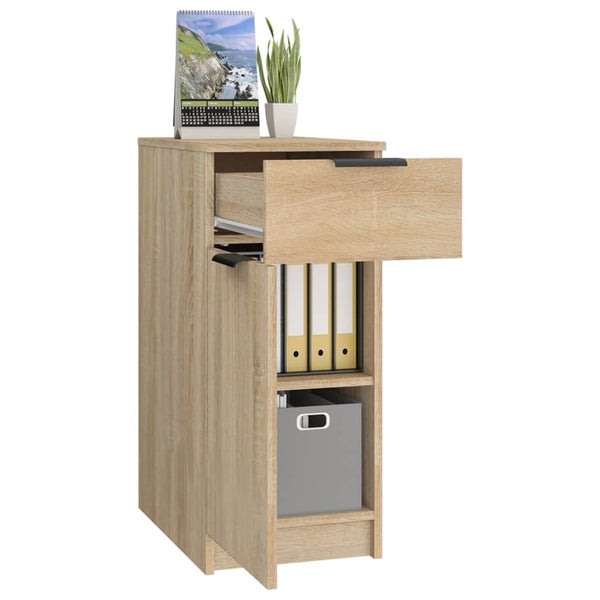 Desk Cabinet Sonoma Oak 33.5X50x75 Cm Engineered Wood Filing Cabinets