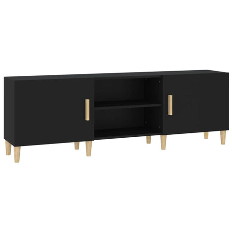 Tv Cabinet Black 150X30x50 Cm Engineered Wood
