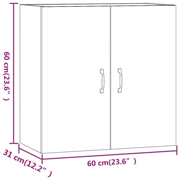 Wall Cabinet White 60X31x60 Cm Engineered Wood Cabinets & Cupboards