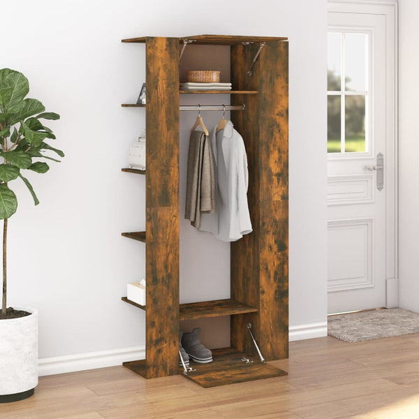 Vidaxl Hallway Cabinet Smoked Oak 97.5X37x99 Cm Engineered Wood Cabinets & Cupboards