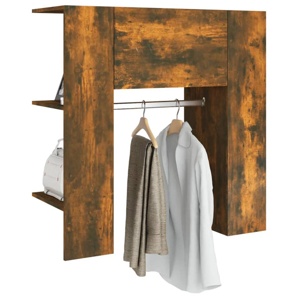 Vidaxl Hallway Cabinet Smoked Oak 97.5X37x99 Cm Engineered Wood Cabinets & Cupboards