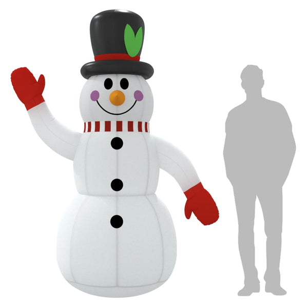 Christmas Inflatable Snowman With Leds 240 Cm Seasonal Decorations
