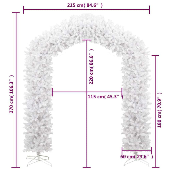 Vidaxl Christmas Tree Arch White 270 Cm Seasonal Decorations
