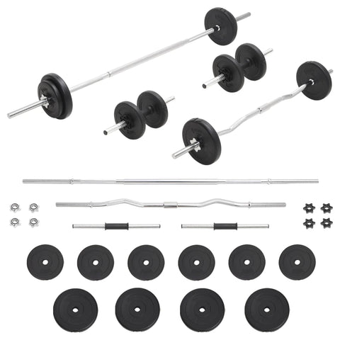 Vidaxl Barbell And Dumbbell Set 30 Kg Barbells & Attachments
