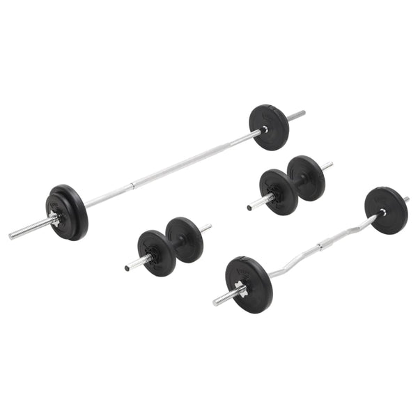 Vidaxl Barbell And Dumbbell Set 30 Kg Barbells & Attachments