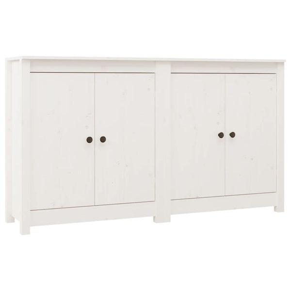 Sideboards 2 Pcs White 70X35x80 Cm Solid Wood Pine Sideboards & Buffets