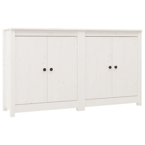 Sideboards 2 Pcs White 70X35x80 Cm Solid Wood Pine Sideboards & Buffets