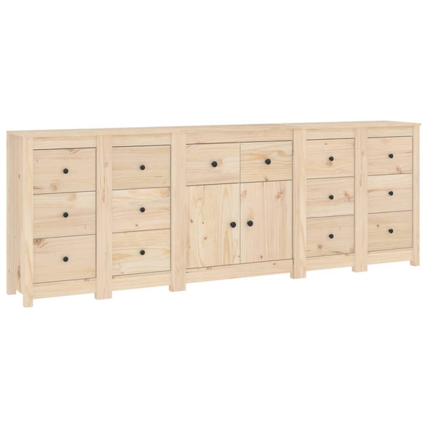 Sideboard 230X35x80 Cm Solid Wood Pine Sideboards & Buffets